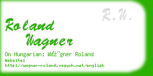 roland wagner business card